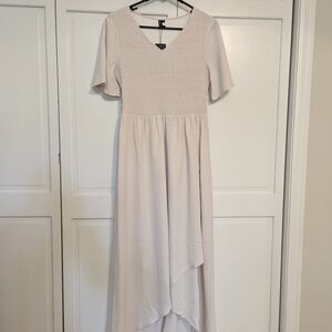 NWT long cream maxi dress small